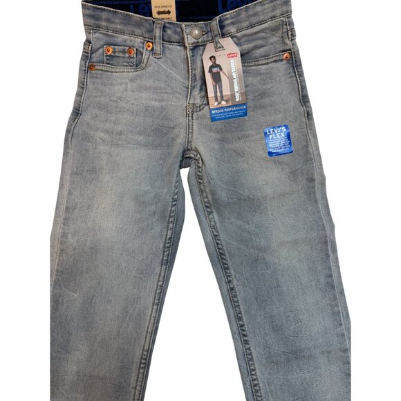 NWT Levis 502 Size 7 Boys Regular 31X30 Taper Fit Jeans 7 Reg Light Wash Denim - Picture 4 of 11
